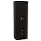 Tuhome Lisboa Armoire, Rod, Double Door, Two Drawers, Metal Handles, Black CLW4756 - alternate 7